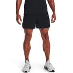 UA HIIT Woven 6in Shorts, Black