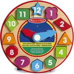 Melissa & Doug Shape Sorting Number Clock - Wooden Educational Learning Toy NEW