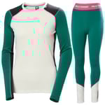 Helly Hansen Lifa Merino Midweight Crew, Set, Dam, Grön