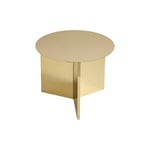 Slit Table Round Sidebord, Brass