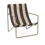 Desert Lounge Chair - Olive/Off-White/Chocolate