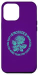 Coque pour iPhone 13 Pro Max Rose élégante avec citation inspirante « Mother Love » Violet