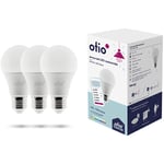 OTIO Pack de 3 ampoules led connectées Bluetooth E27 9W Otio Blanc
