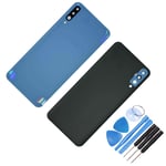 THE TECH DOCTOR Replacement Glass Back Cover Rear Housing inc Camera Lens for Samsung A70 2019 - Complete with Tools & Adhesive - Professional Repair Kit (Blue)