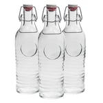 Officina 1825 Glass Swing Bottles - 1.2 Litre - Pack of 3