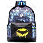 Batman Large Roxy Children's Teen Backpack School Bag Rucksack Front Zip Pouch