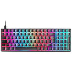 Mars Gaming MKULTRA, Clavier Mécanique Noir RGB, Compact 96%, Switch Outemu SQ Rouge, Espagnol -US
