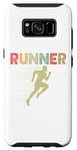 Coque pour Galaxy S8 Retro Runner Marathon Running Vintage Jogging Fans
