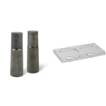 Cole & Mason H322022 Marlow Salt and Pepper Mills / H306119 Ramsgate Clear Salt and Pepper Mill Tray | Bundle | 2 Year Guarantee