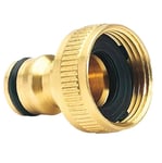 Brass Male Threaded Adaptor 3/4in Bsp, Hose Tap Connector Pipe Adaptor, Copper 3/4" Bsp (od 26mm) Male Accessories for Garden Kitchen