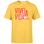 Vive La Vida Men's Yellow T-Shirt - L - Yellow