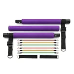 Pilates Bar Set, Bärbar Yoga Träning Pilates Sticks Med Resistance Band Fotringar, Stretch Shaper Twist Crunches Fitness Utrustning För Män Kvinnor