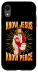 iPhone XR Know Jesus, know peace. Christian faith Case