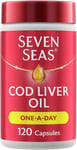 Seven Seas Omega-3 Fish Oil Plus Cod Liver Oil One-a-Day EPA DHA 120 Capsules UK