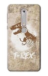 T-Rex Jurassic Fossil Case Cover For Nokia 6.1, Nokia 6 2018