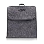 InLine 16299I Sac de rangement pour câble de chargement de voiture EV, sac de rangement pour câbles de chargement, sac de coffre/organiseur de coffre, bandes Velcro et sangles avec mousqueton, poignée