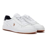 Ralph Lauren Polo Court Leather Mens White/Navy Trainers