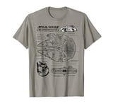 Star Wars Millennium Falcon Detailed Schematics T-Shirt T-Shirt