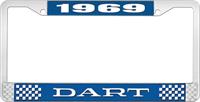 OER LF120169B nummerplåtshållare 1969 dart - blå