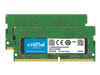 Crucial - DDR4 - sett - 16 GB: 2 x 8 GB - SO DIMM 260-pin - 2666 MHz / PC4-21300 - CL19 - 1.2 V - ikke-bufret - ikke-ECC
