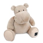 Histoire d'Ours - Peluche Géante Hippopotame - Hip'Cool - Beige - 85 Cm - Très Grande Peluche Douce et Mignonne pour les Calins - Cadeau Naissance et Anniversaire pour Enfants - L'HIPPO - HO3095