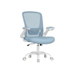 Rootz Mist Blue Ergonomisk kontorsstol - Skrivbordsstol - Snurrstol - Plastskum Nylonstål - Justerbar höjd - Svankstöd - Material som andas - 64cm x 6