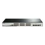 D-LINK D-Link DGS 1510-28X - Commutateur C3 intelligent 24 x 10/100/1000 + 4 10 Gigabit SFP+ de bureau, Montable sur rack