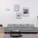 vidaXL 4-personers sofa stof lysegrå