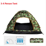 BAJIE tent Automatic Pop Up Hiking Camping Tent 1 2 3 4 Person Multiple Models Outdoor Family Easy Open Camp Tents Ultralight Instant Shade Camouflage 3-4 Man
