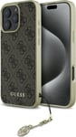 Guess Guhcp16lgf4gbr Apple Iphone 16 Pro 6.3" Dėklas Telefonui Rudos Spalvos 4G Charms Collection