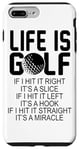iPhone 7 Plus/8 Plus Life Is Golf If I Hit It Straight It's A Miracle - Golfing Case