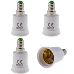 SeKi Lot de 4 adaptateurs de douille E14 vers E27 - Pour ampoule LED halogène et basse consommation