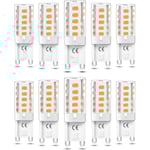 10 st G9 LED-lampa Dimbar 5W Varmvit 3000K G9 LED-lampor Halogen motsvarande 50W AC110/220V [Energiklass F]_GOD