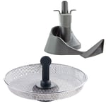 SPARES2GO Mixing Paddle + Chip Tray Basket compatible with Tefal Actifry FZ70 AL80 GH80 Series 1kg 1.2kg Air Fryer