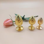 Gold Jewelled Gold Metal Small Butt Plug Set (3 Piece)