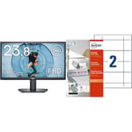 Dell SE2422HX 24 Inch Full HD (1920x1080) Monitor, 75Hz, VA, 5ms, AMD FreeSync, HDMI, VGA, 3 Year Warranty, Black & Avery L4795-20 Printable Place/Tent Cards, 2 Cards Per A4 Sheet