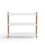 NINE - BOLT Shelving 1000 - 3 shelves Oak Natural White - White - Vit - Hyllor & Hyllsystem - Metall/Trä