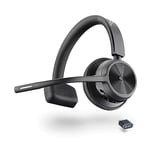 Poly Voyager 4310 UC Wireless Headset (Plantronics) - Single-Ear Bluetooth Headset w/Noise-Canceling Boom Mic - Connect PC/Mac/Mobile via Bluetooth - Works w/Teams (Certified), Zoom