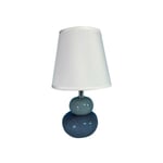 Lampe de bureau Versa Bleu Céramique Textile (15 x 22,5 x 9,5 cm)