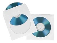 Hama CD/DVD Protective Sleeves - CD/DVD-fodral - vit (paket om 25)