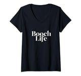 Womens Booch Life Kombucha Drink Lover Fermented Probiotic Print V-Neck T-Shirt