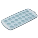 Silicone Ice Cream Mould Large Ice Cube Ice Tray with Lid Silicone Soft Bottom Ice Cube Box Household Refrigerator Ice Making Mold Frozen Cold Drink Ice Cube Making-Blue