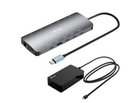 I-Tec Metal C31nanotripledockpd, Kabel, Usb 3.2 Gen 1 (3.1 Gen 1) Type-C, 140 W, 3,5 Mm, 10,100,1000 Mbit/S, Grå