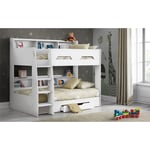 Pure White Book Case Bunk Bed