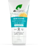 Dr Organic Skin Clear Face Wash, Cleansing, for Acne & Clear Skin, Salicylic Aci