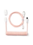 Coiled Aviator USB-C Cable Straight - Light Pink - Upgrade Accessories - Pink