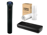 iVide® 2.0 Sous Vide Stav WIFI + iVide VS180Plus Vakuumförpackare + Vakuumrullar