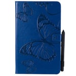 JIan Ying Samsung Galaxy Tab A 10.1 SM-T580 T585 Tough Case Auto Wake/Sleep Smart Protective Cover Premium Leather Stand Folio Ultra Slim Lightweight Protector Blue butterfly