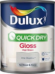 UK Dulux Quick Dry Gloss Paint For Wood And Metal Chic Shadow 750Ml Uk