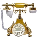 JALAL Classic Old-Fashioned Telephone, Resin Metal Landline, Retro Style Fixed Telephone Home Decoration Ornaments